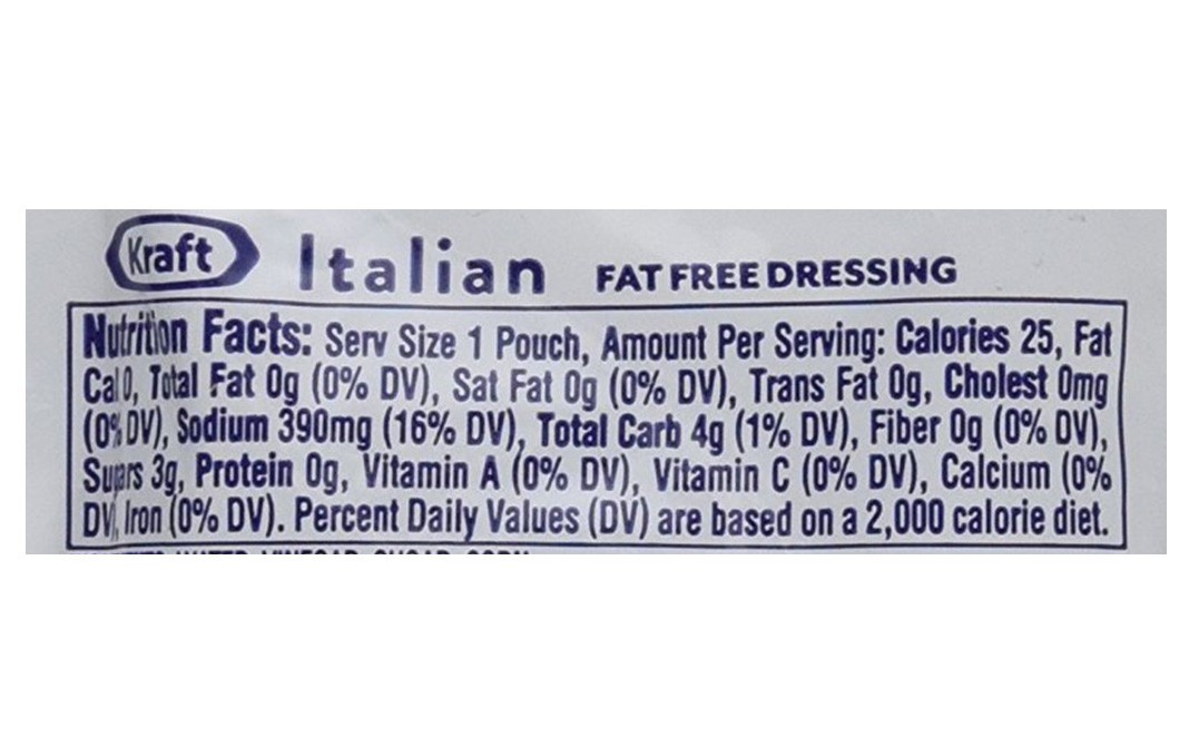 Kraft Italian Fat Free Dressing   Pouch  42.5 grams